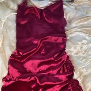 -red shein bodycon dress worn once